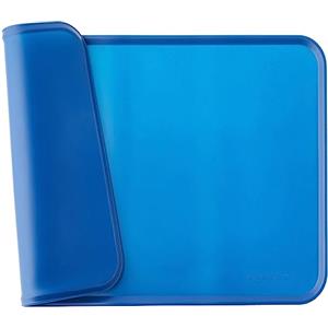 Amazon Basics tappetino sottociotola per animali domestici, impermeabile, in silicone - 47 x 29 cm, Blu, Tinta unita