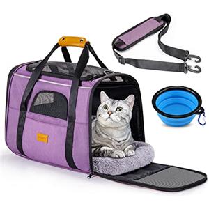 Morpilot Trasportino per Cani e Gatti Gabbietta Morbida per Animali Domestici, Borsa portabile o a Tracolla in Tessuto da Trasporto Confortevole, Borsa Ripiegabile Viaggio Sull' Aereo