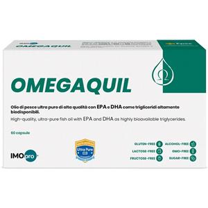IMOPRO OMEGAQUIL - Integratore di Olio di Pesce Ultra Puro con EPA e DHA in Capsule da 60