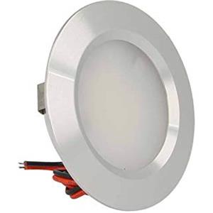 LEDLUX Mini Faretto Led Da Incasso Rotondo 3W AC/DC 12V DC 24V Foro 50mm (Argento, 6000K)