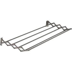 Buyly Stendibiancheria a Soffietto Inox, Acciaio Inossidabile, da Parete, 6 Metri di Stenditura, 120 cm