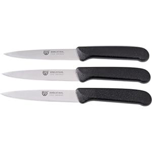 GRÄWE coltello spelucchino 3 pezzi, set di coltelli da cucina, acciaio inox, bordo super affilato, nero