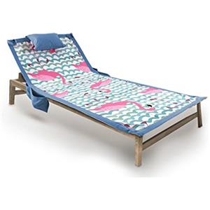 BIANCHERIAWEB Telo Mare per Sdraio Prendisole in Microfibra con Elastici agli Angoli Asciugatura Rapida, Morbido e Leggero, Ideale per Spiaggia e Piscina Disegno Domingo