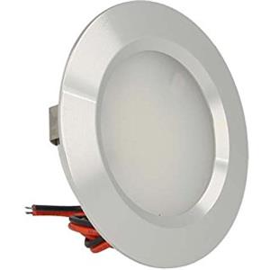 LEDLUX Mini Faretto Led Da Incasso Rotondo 3W AC/DC 12V DC 24V Foro 50mm (Argento, 4500K)