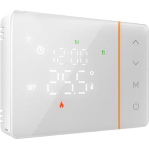 A2ZWORLD Termostato WiFi 503 a Batteria Bianco, Per Caldaia a Gas, Montaggio Parete o Da Incasso Scatola 502 e 503, Programmazione Settimanale, Display Touch 120X86mm, Controllo APP e Manuale