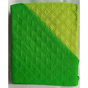 Corredocasa Copriletto Matrimoniale Trapuntato Double Face, Made in Italy - Trapunta Primaverile/Estiva in Morbida Microfibra - Trapuntino Bicolore disponibile in Vari Colori - 250x240 cm (Verde Mela/Chiaro)
