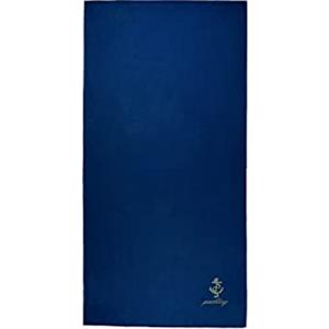 BIANCHERIAWEB Telo Mare Honduras 90x170 cm Microfibra Salvietta Spiaggia o Piscina Navy-Tortora