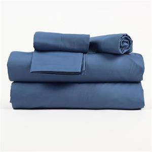 Corredocasa Lenzuola Completo Made in Italy - 100% Cotone Percalle con 3 Volant Eleganti - Set Letto Matrimoniale con Federe Disponibile in Tinta Unita o a Fantasia (Blu, Singolo)