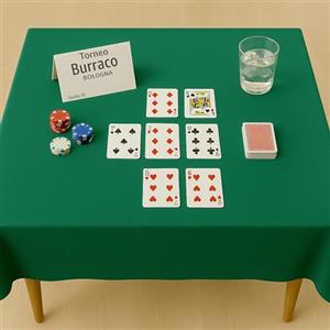 Byour3 - Panno Verde Per Tavolo Da Gioco - Quadrato Rettangolare Carte Poker Torneo Burraco Copritavolo Tombola Natalizia Giochi Da Tavola Mollettone Proteggi Tavolo Verde Biliardo (4 posti 145x145cm)