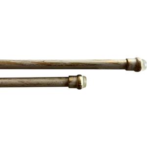 BIANCHERIAWEB Bacchette Tende A Pressione Bastone Tenda Estensibile Astina con Molla 30-40 Bianco-Oro