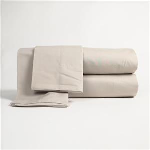 Corredocasa Lenzuola Completo Made in Italy - 100% Cotone Percalle con 3 Volant Eleganti - Set Letto Matrimoniale con Federe Disponibile in Tinta Unita o a Fantasia (Avorio, Singolo)
