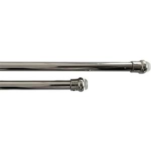 BIANCHERIAWEB Bacchette Tende A Pressione Bastone Tenda Estensibile Astina con Molla 60-80 Argento