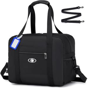 SPAHER Bagaglio a Mano 40x30x20 Ryanair Wizzair Borsone da Viaggio 25L Borsa da Cabina Mamma per Aereo Palestra Weekend Ospedale Donna Uomo Impermeabile Cabin Bag con Tracolla Rimovibile, Nero