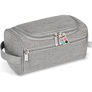 GO!elements® Beauty Case uomo & donna | borsa da toilette per uomini & donne appesi | borsa cosmetica uomo donna per valigie & bagaglio a mano | borsa da viaggio per lavaggio, Color:Grigio