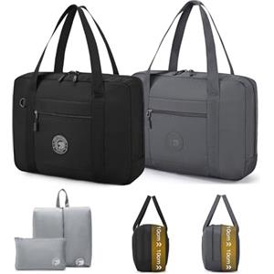 SPAHER 2X Espandibile Borsa Viaggio Aereo 40x30x10 Lufthansa 40x30x20 Wizzair Bagaglio a Mano Borsone da Viaggio Palestra Donna Uomo con Tasca Umida e Borsa da Toilette Wizzair Bag Valigia 40x20x30