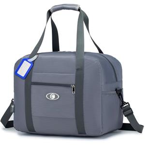 SPAHER Bagaglio a Mano 40x30x20 Ryanair Wizzair Borsone da Viaggio 25L Borsa da Cabina Mamma per Aereo Palestra Weekend Ospedale Donna Uomo Impermeabile Cabin Bag con Tracolla Rimovibile, Grigio