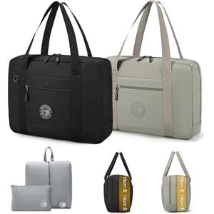 SPAHER 2X Espandibile Borsa Viaggio Aereo 40x30x10 Lufthansa 40x30x20 Wizzair Bagaglio a Mano Borsone da Viaggio Palestra Donna Uomo con Tasca Umida e Borsa da Toilette Wizzair Bag Valigia 40x20x30
