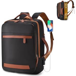SPAHER Estensibile Zaino da Viaggio Aereo 40x30x15 British Airways 40x30x20 Wizzair Bagaglio a Mano Zaino Porta PC 15,6 Pollici con Porta di Ricarica USB Zaino Scuola Donna Uomo con Tasca Umida