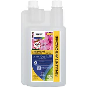 STOCKER Nebuzan Repellente Anti-Zanzare 1L - Formula Naturale con Geraniolo, Efficace fino a 24 Ore
