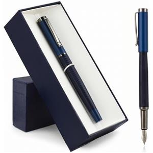 ANCOLOFIS Penna stilografica personalizzata - Pennino a punta media - con confezione regalo Carta regalo Simpatico regalo ricordo, inciso con il tuo nome/messaggio/numero di telefono sulle penne