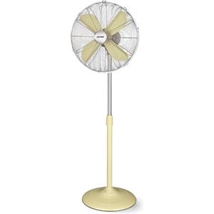 Zephir Ventilatore a Piantana in Metallo Crema con Pale da 40 cm, 3 Velocità e Oscillazione