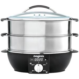 magimix Vaporiera multifunzione 12,2 L - 2 Cestelli in Acciaio Inox da 5,5 L, 4 Programmi Automatici, 1900 W, Cottura a Vapore, Bollitore Riso 2 L, Timer Digitale
