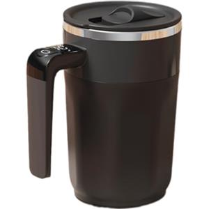 Klaisy Coperchio scorrevole Tazza di miscelazione automatica Tazza di miscelazione del caffè rotante elettrica Miscelatore per bevande con display di temperatura Tazza portatile montalatte