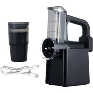 Generico Grattugia elettrica per formaggio, affettaverdure elettrica con 3 lame a tamburo intercambiabili, grattugia da cucina automatica per formaggio, noci, frutta e verdura