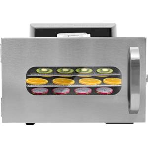KenSyuInt Essiccatore in acciaio INOX a 6 piani Essiccatore professionale per la ristorazione Essiccatore alimentare Disidratatore per frutta, carne, verdura ed erbe, 30-90℃ regolatore di temperatura, funzione