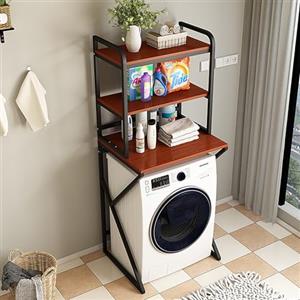 Nordivo Piano 3 Lavatrice Scaffale,Tamburo Lavastoviglie Ripiano Di Stoccaggio,Mobile Sopra Lavatrice,Colonna Lavatrice Asciugatrice,Per Bagno, Lavanderia(Black/red,180cm/70.8in)