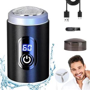 Avanise Rasoio elettrico impermeabile per peli intimi del corpo, rasoio per peli del corpo, tosaerba per palline e inguine da uomo, rasoio elettrico impermeabile IPX7 per peli intimi del corpo (1 set)