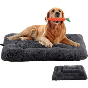 FANSU Cuscino per Cani Gatti Inverno Cuscino Cani, Lavabile Materassino Cane, Cucce per Cani da Interno Caldo Soffice e Morbida Cuccie per Gatti Letto Cane (90x60CM,Grigio Scuro)