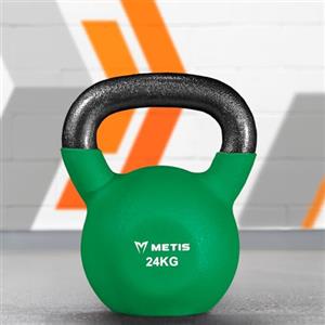 METIS Kettlebell in Neoprene | 4 kg-28 kg | Allenamento A Casa e Palestra (24 kg)