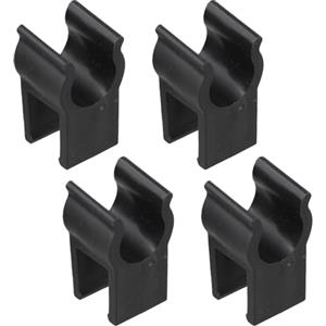 Eawfgtuw 4 attacchi con fibbia per carrello da campeggio, staffa quadrata in plastica per riparazione di carrelli pieghevoli da 0,5 cm/2,0 cm, accessori neri (,5 cm)