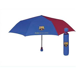 FC BARCELONA Ombrello Uomo Mini 54 cm Automatico 3 Sezioni Printed Antivento Campeggio e Escursionismo, Multicolore (Multicolore), Taglia Unica
