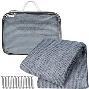PEILU Tappeto Pieghevole da Campeggio 250 x 300cm Traspirante Stuoia da Tenda in 240g/m² HDPE con Chiodi, Fori e Borsa per Il Trasporto Antiscivolo Telo Pavimento per Campeggio, Picnic, Spiaggia