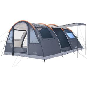 Skandika Gotland 5 - tende campeggio familiare - zanzariera - 505 x 370 cm - Telo sotto tenda cucito - Colonna d`acqua 5000mm (grigio)