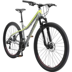 BIKESTAR Hardtail Mountain Bike in alluminio, freni a disco, 29 | Bicicletta MTB telaio 18 cambio Shimano a 21 velocità | Grigio