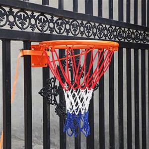 Generic Canestro da basket per recinzione/albero/palo, da parete, con cinghie regolabili e rete in nylon, kit da basket per esterni