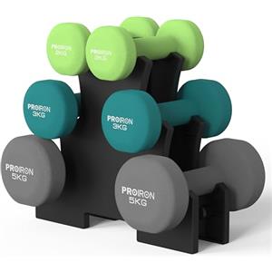 PROIRON Pesi Palestra in Casa Fitness e Palestra Manubri Pesi Manubrio (Set di 2) 1-10kg