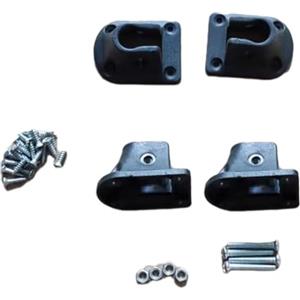 Vasiumic Staffe pieghevoli per gambe da tavolo per riparazione di mobili da campeggio, connettore per gambe del tavolo portatile compatibili con tubi rotondi in metallo da 16 mm, kit di riparazione in