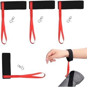 Generico Cinturini da Polso per Guanti Sci, Cinturino di Sicurezza Sportivi, Cinghie Elastiche con - 4 Cordini Snowboard Anti-smarrime