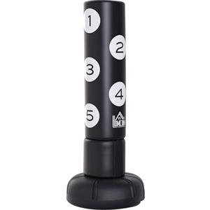 HOMCOM Sacco da boxe in piedi 176 cm Adulto Sacco da boxe in piedi con supporto e cuscinetto in vinile Boxing Partner Boxing Trainer Adatto a professionisti e principianti Nero
