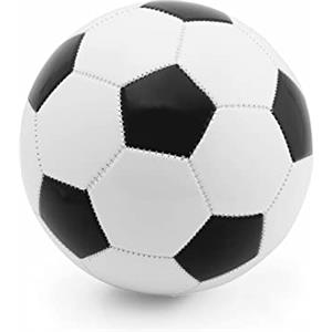 Generico Pallone da calcio in Pelle pu Misura size 5 Regolamentare Pentagono Vintage (NERO)