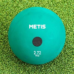 METIS Palla Per Lancio Del peso [5 Pesi Disponibili] | Lancio Del Peso Per Allenamento Atletica | Palla medica Per Atletica | Lancio del peso In gomma | Allenamento Per Lancio (2,72kg, Verde)