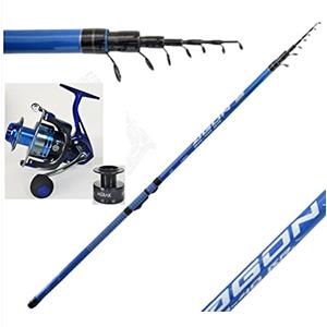 generico Kit Pesca Canna Bolognese Carbonio Con Mulinello Mare Lago Fiume Passata (MT. 7 + MULINELLO)