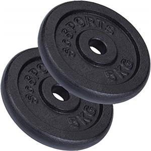 ScSPORTS® Dischi Palestra - 10/20/30/40 kg, Robusto, Ghisa, Ø30/31mm - Pesi per Bilanciere e Manubri, Bodybuilding, Powerlifting, Weights, Fitness a Casa, Braccia, Sollevamento
