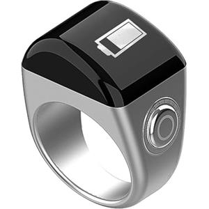 Generic Anello contatore per , tracker intelligente di preghiera, 5 promemoria per preghiere giornaliere, display digitale, conteggio elettronico per conteggio delle recite e notifiche integrate per