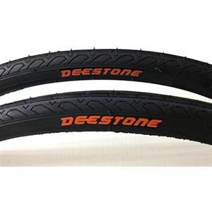 Generico BMZ 2 Copertoni 700 x 28C (28-622) Deestone RIGIDI Corsa, Gravel Bike Neri | Pneumatici Stradali in Gomma BicI
