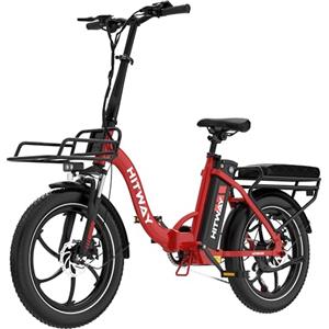 HITWAY Bici Elettrica, Bicicletta Elettrica da 36V 15.6Ah, 250W E Bike da 20 pollici, Autonomia 70-150km, 7 Velocità, Controllo APP, Bici Elettrica Pieghevole BK6SL